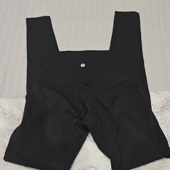lululemon athletica Black Yoga Leggings with Signature Logo - Picture 4 of 5